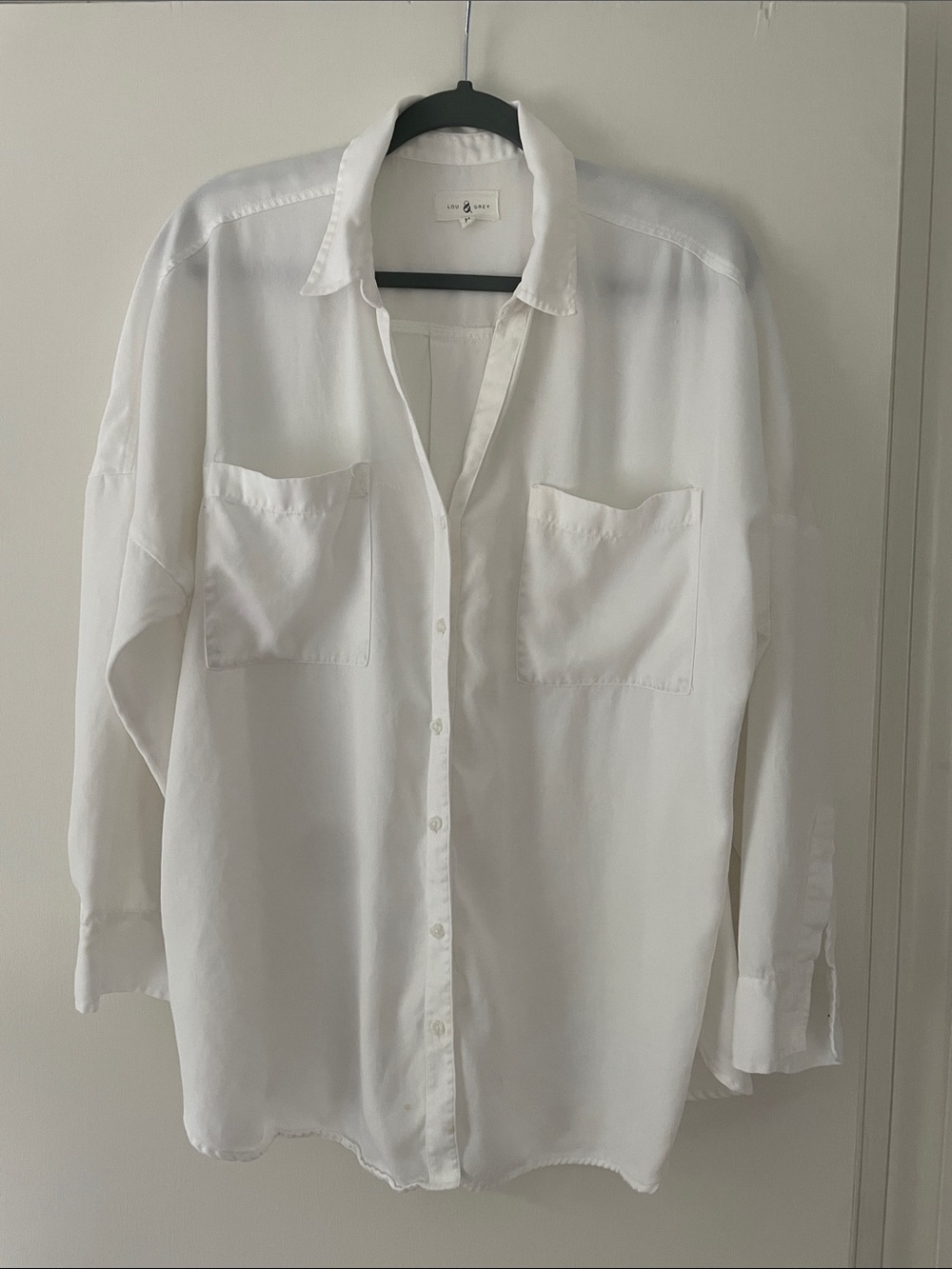 Lou and Grey White Button Front Shirt - M